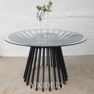 Mayan Clear Glass Dining Table